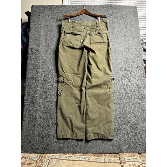 VTG Eddie Bauer Cargo Pants Military Baggy 90s Y2K USA 36x34 Preppy Old Money - Picture 5 of 16